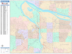 Portland Digital Map Color Cast Style