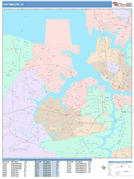 Portsmouth Digital Map Color Cast Style