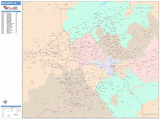 Roanoke Digital Map Color Cast Style