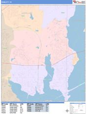 Rowlett Digital Map Color Cast Style