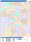 Sacramento Digital Map Color Cast Style