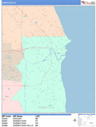 Sheboygan Digital Map Color Cast Style