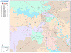 Shreveport Digital Map Color Cast Style