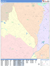 Smyrna Digital Map Color Cast Style