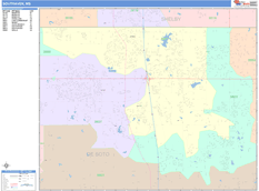 Southaven Digital Map Color Cast Style