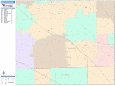 Southfield Digital Map Color Cast Style