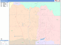 Springdale Digital Map Color Cast Style