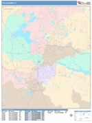 Tallahassee Digital Map Color Cast Style