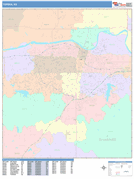 Topeka Digital Map Color Cast Style