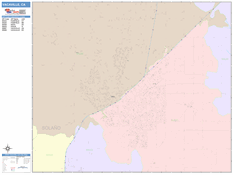 Vacaville Digital Map Color Cast Style