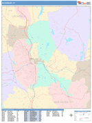 Waterbury Digital Map Color Cast Style