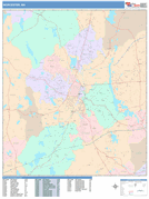 Worcester Digital Map Color Cast Style