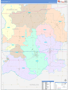 Acadia Parish (County), LA Digital Map Color Cast Style