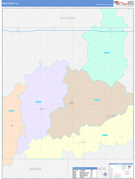 Adair County, IA Digital Map Color Cast Style