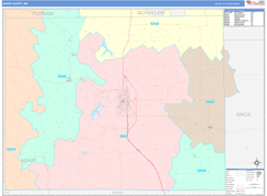 Adair County, MO Digital Map Color Cast Style