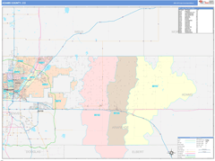 Adams County, CO Digital Map Color Cast Style