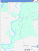 Adams County, MS Digital Map Color Cast Style