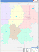 Adams County, NE Digital Map Color Cast Style