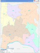 Adams County, OH Digital Map Color Cast Style