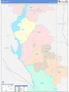 Adams County, WI Digital Map Color Cast Style