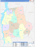 Addison County, VT Digital Map Color Cast Style