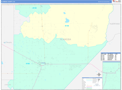 Alamosa County, CO Digital Map Color Cast Style