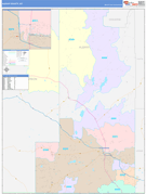 Albany County, WY Digital Map Color Cast Style