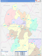 Albemarle County, VA Digital Map Color Cast Style