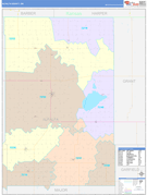 Alfalfa County, OK Digital Map Color Cast Style