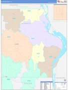 Allamakee County, IA Digital Map Color Cast Style