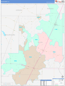 Allen Parish (County), LA Digital Map Color Cast Style