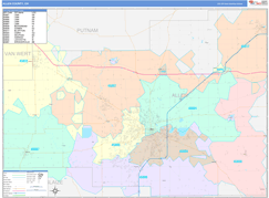 Allen County, OH Digital Map Color Cast Style