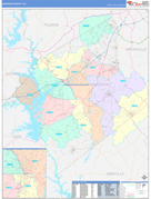 Anderson County, SC Digital Map Color Cast Style