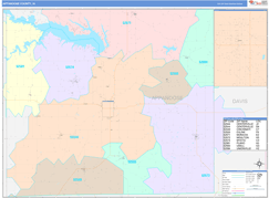Appanoose County, IA Digital Map Color Cast Style