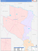 Appling County, GA Digital Map Color Cast Style