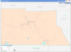 Archuleta County, CO Digital Map Color Cast Style