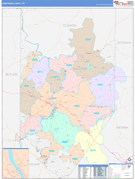 Armstrong County, PA Digital Map Color Cast Style