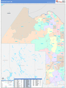 Aroostook County, ME Digital Map Color Cast Style