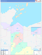 Ashland County, WI Digital Map Color Cast Style