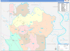 Avoyelles Parish (County), LA Digital Map Color Cast Style