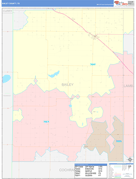 Bailey County, TX Digital Map Color Cast Style