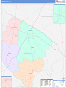 Bamberg County, SC Digital Map Color Cast Style
