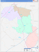 Banks County, GA Digital Map Color Cast Style