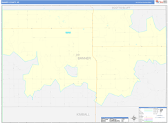 Banner County, NE Digital Map Color Cast Style