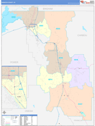 Bannock County, ID Digital Map Color Cast Style