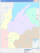 Baraga County, MI Digital Map Color Cast Style