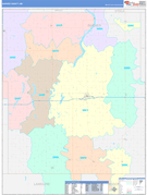 Barnes County, ND Digital Map Color Cast Style