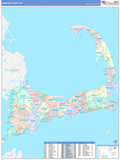 Barnstable County, MA Digital Map Color Cast Style