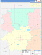 Barton County, KS Digital Map Color Cast Style