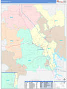 Bartow County, GA Digital Map Color Cast Style
